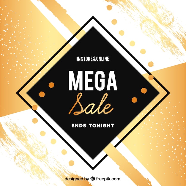 Golden mega sale background