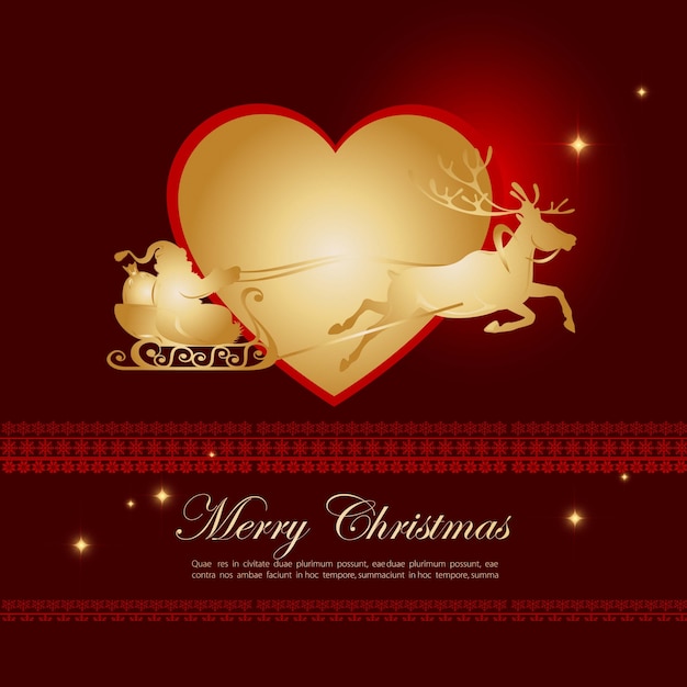 Golden merry chrismas  background desgin