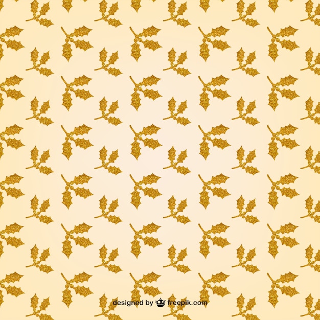 Golden mistletoe pattern