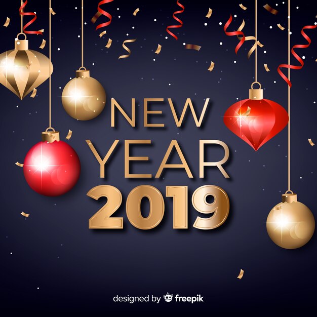 Золотой новый год 2019 фон