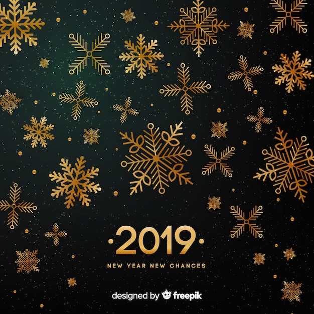 Золотой новый год 2019 фон