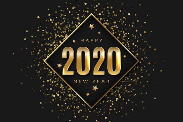 Концепция фон Золотой новый год 2020