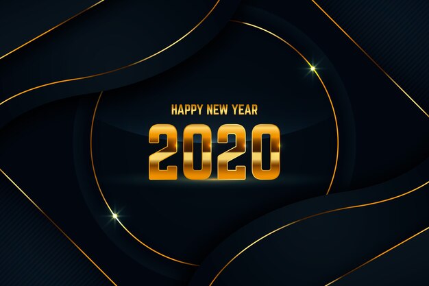 Золотой новый год 2020 фон