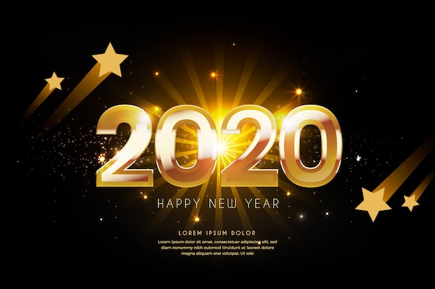 Golden new year 2020