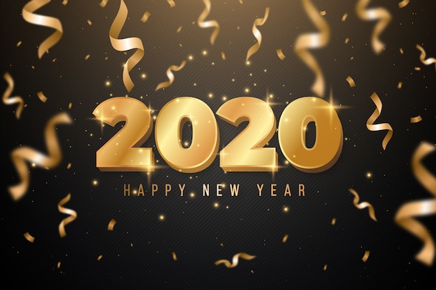 Golden new year 2020