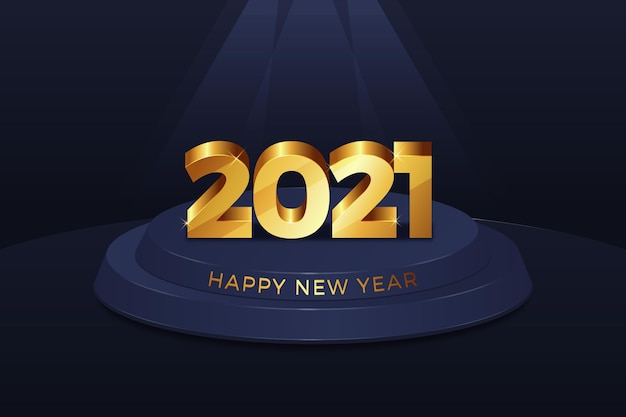 Golden new year 2021 background