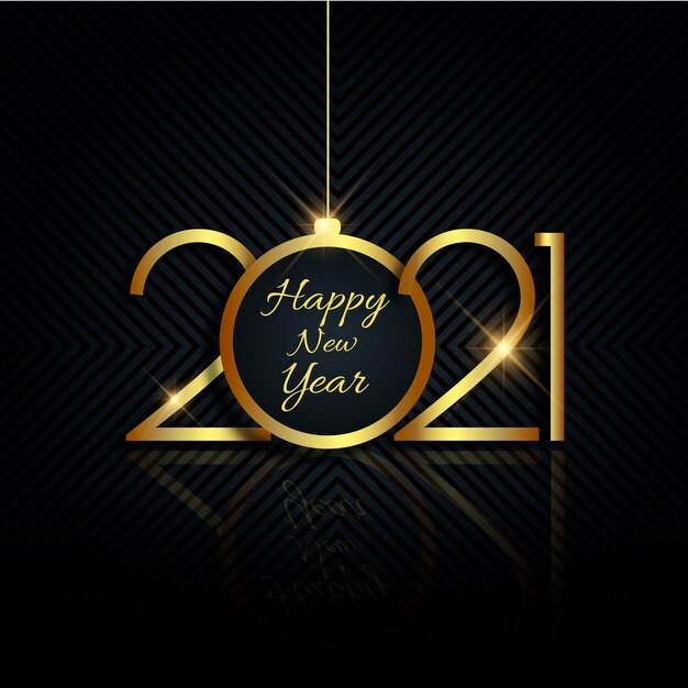 Golden new year 2021 background