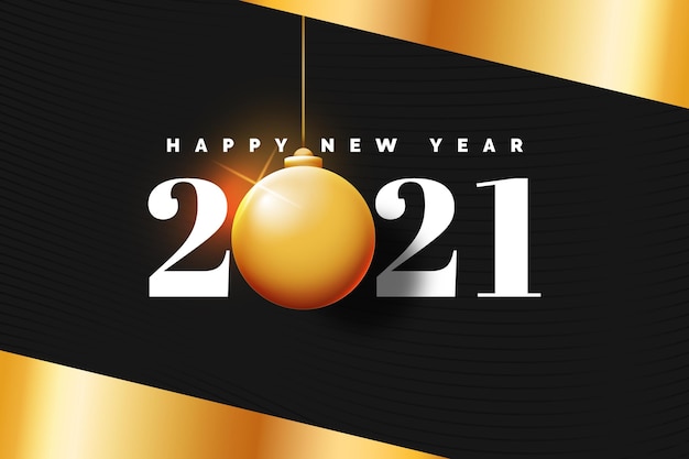 Golden new year 2021 background