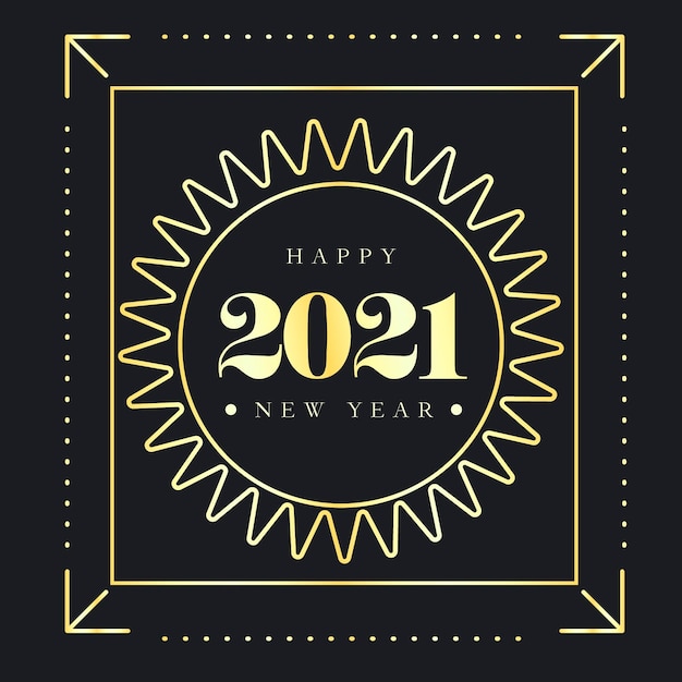 Free vector golden new year 2021