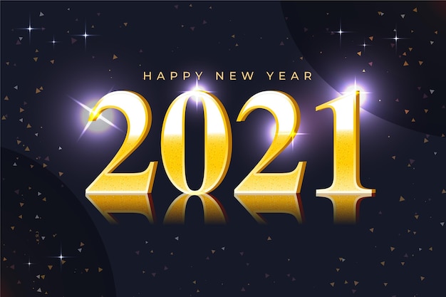 Free vector golden new year 2021