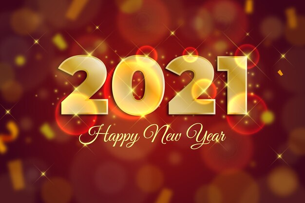 Golden new year 2021