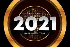 Free vector golden new year 2021