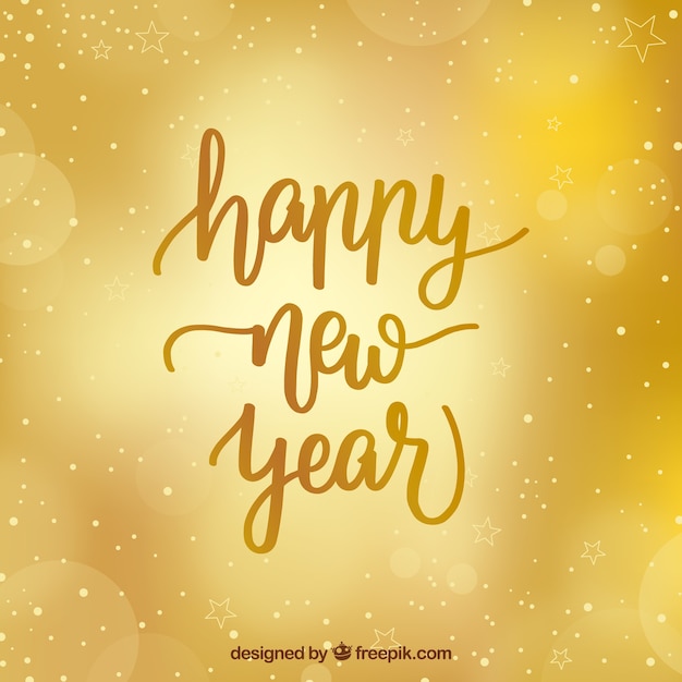 Happy new year one piece pure gold Royalty Free Vector Image