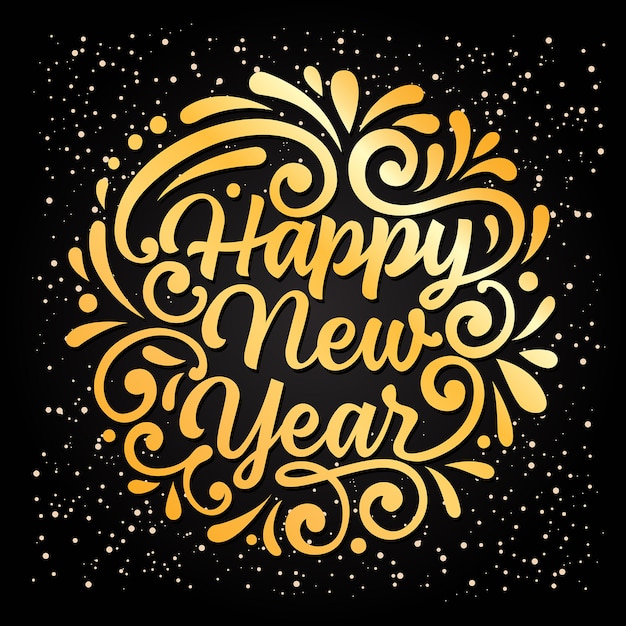 Free vector golden new year background