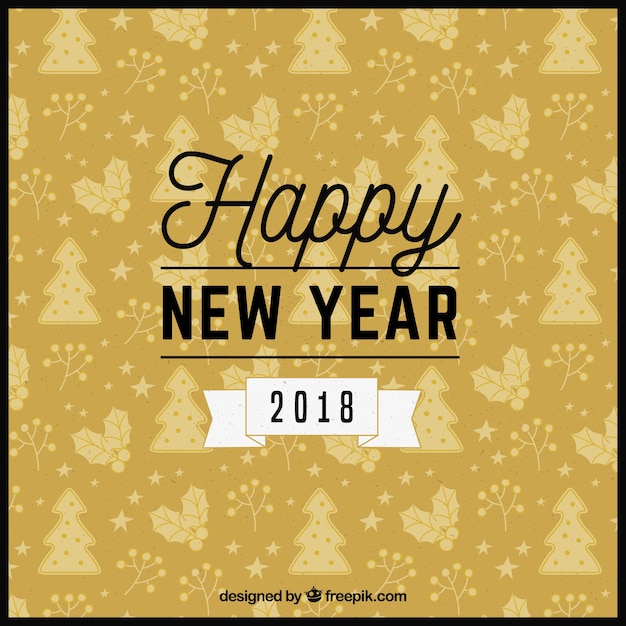 Free vector golden new year background