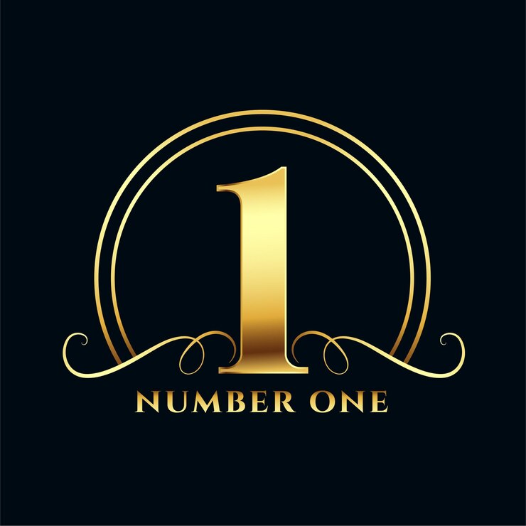 Free Vector golden number one label design