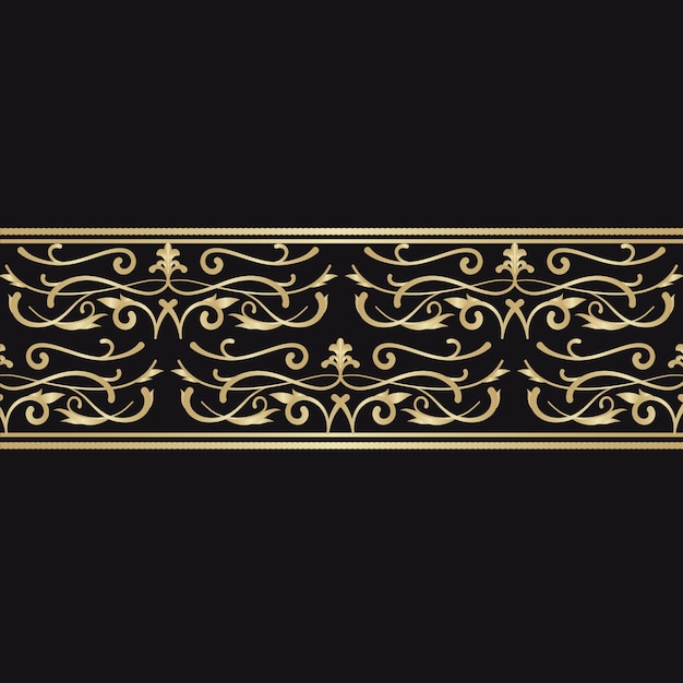 Golden ornamental border concept