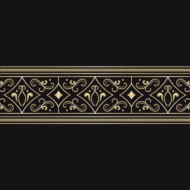 Golden ornamental border concept