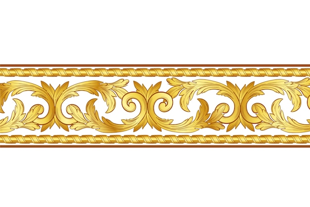 Stile bordo ornamentale dorato