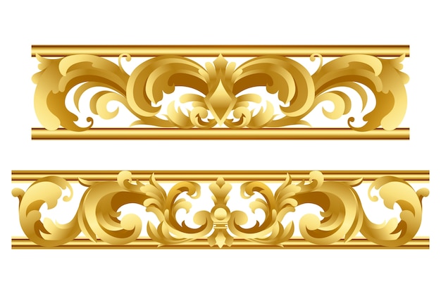 Free vector golden ornamental border