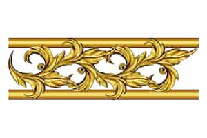 Бесплатное векторное изображение Золотой орнаментальный бордюр