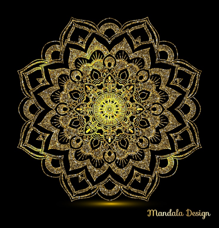 Free Vector golden ornamental mandala