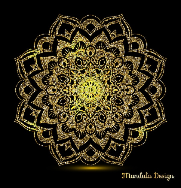 Golden ornamental mandala