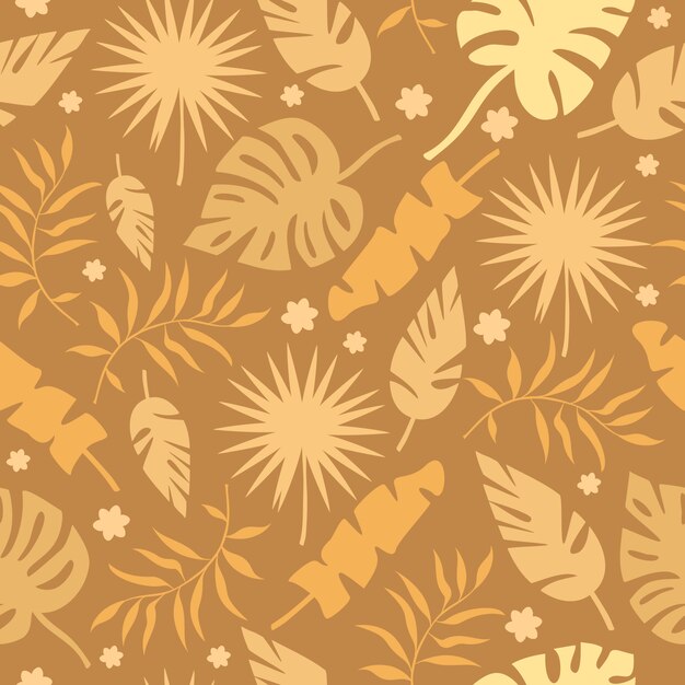 golden palm leaves pattern