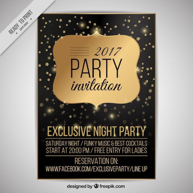 Golden party brochure