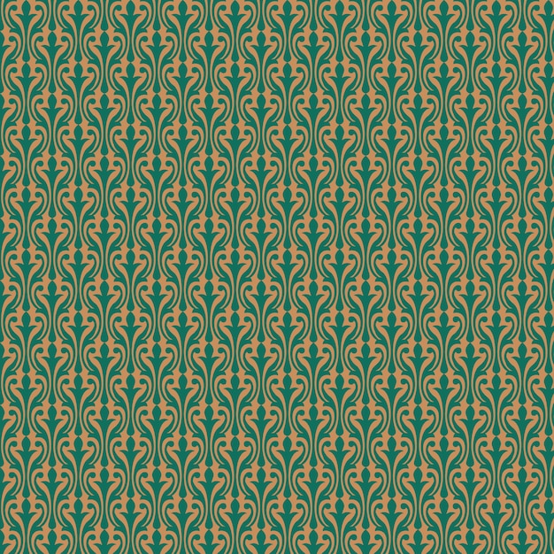 Golden pattern on green background