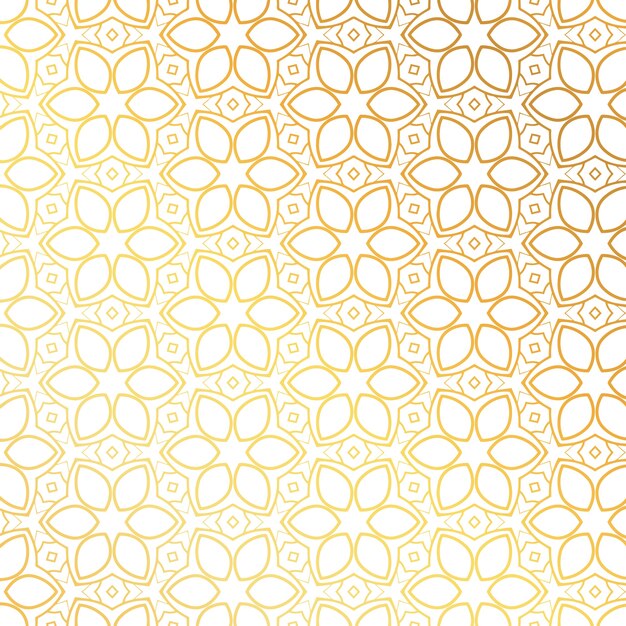 Golden pattern with floral shapes