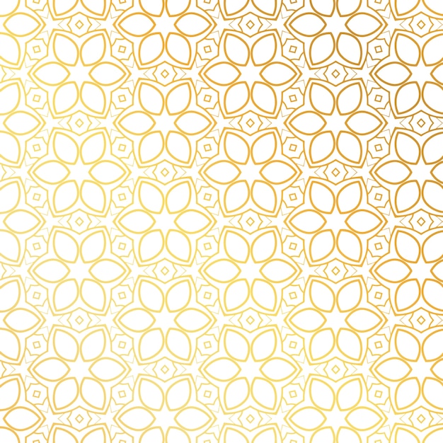 Golden pattern with floral shapes