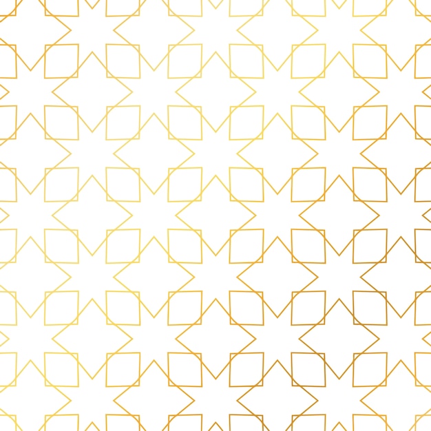 Golden pattern with geometric shapes