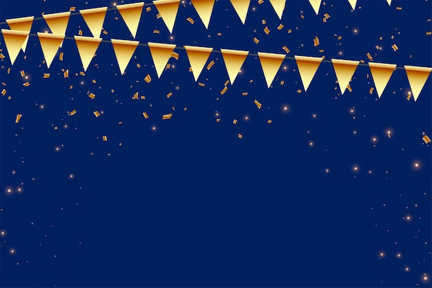 Free vector golden pennant background with shiny effect for event