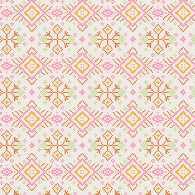 Free vector golden pink songket pattern