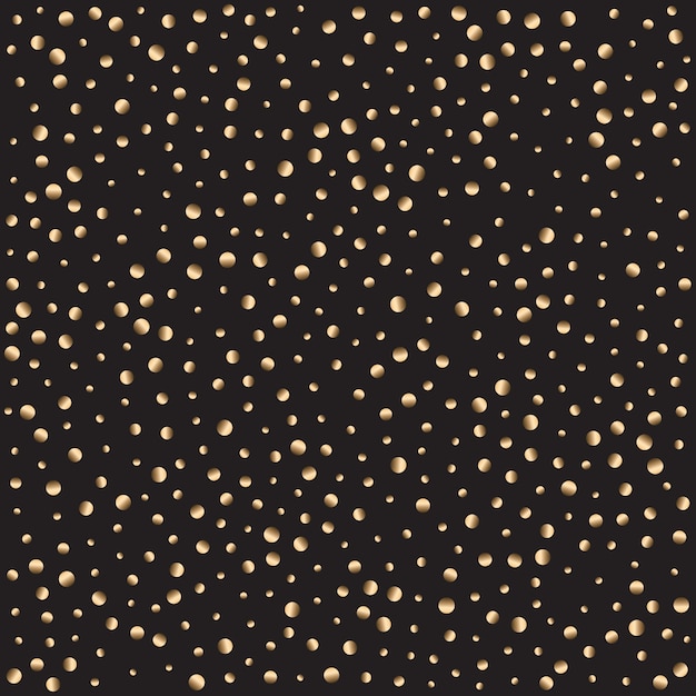 Golden polka dots patterned background