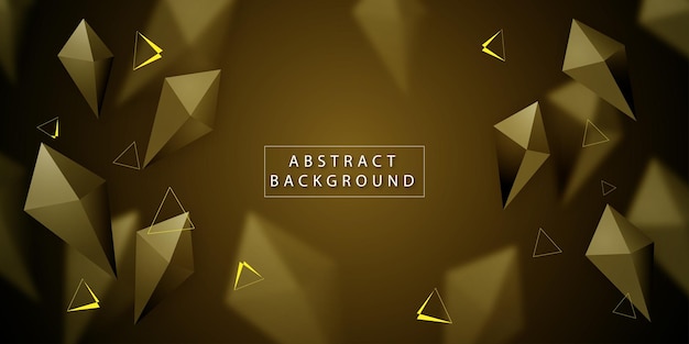 Vector Templates: Golden Polygon Abstract Background