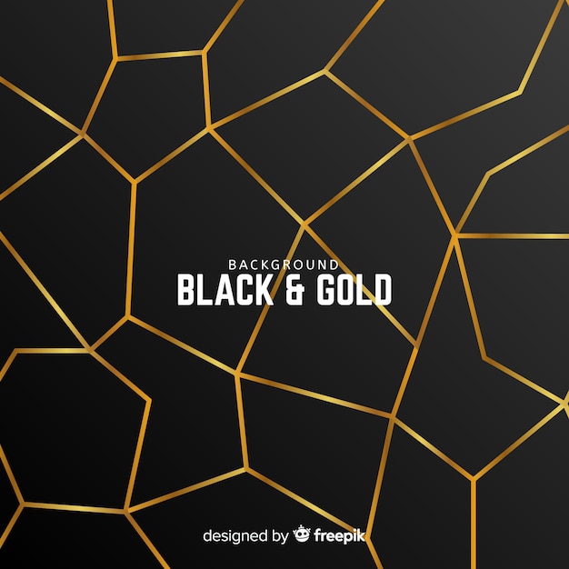 Golden polygonal background