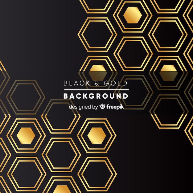 Free vector golden polygonal background