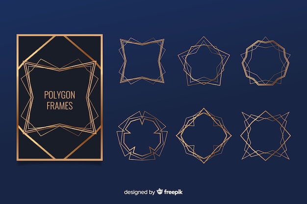 Golden polygonal frame pack