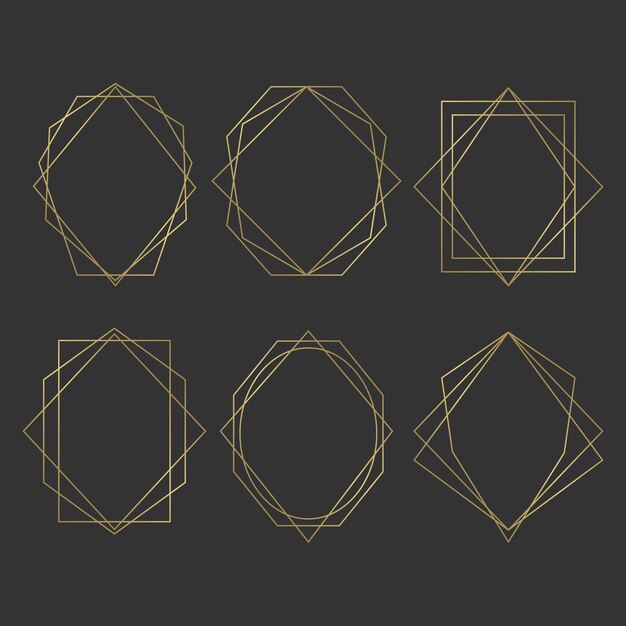 Golden polygonal frame set