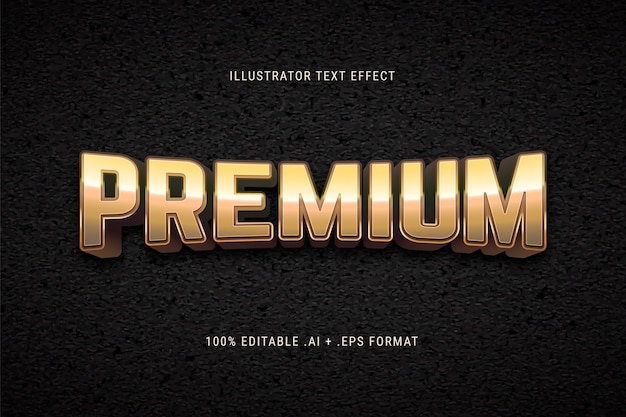 Golden premium text effect