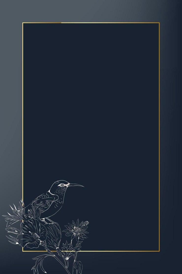 Free Vector golden rectangle frame on a blue background