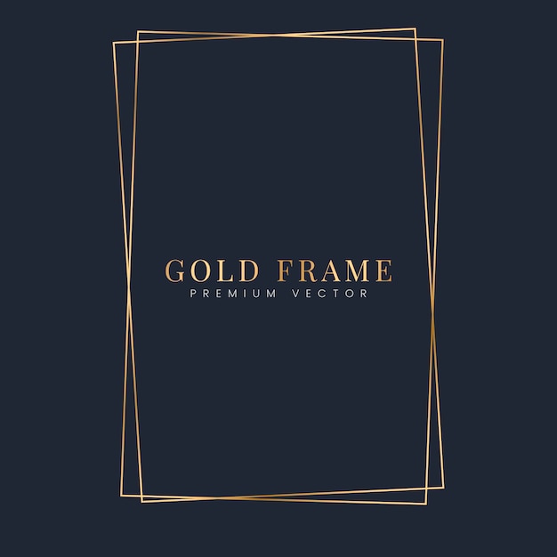 Free vector golden rectangle frame template vector