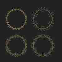 Free vector golden rings collection