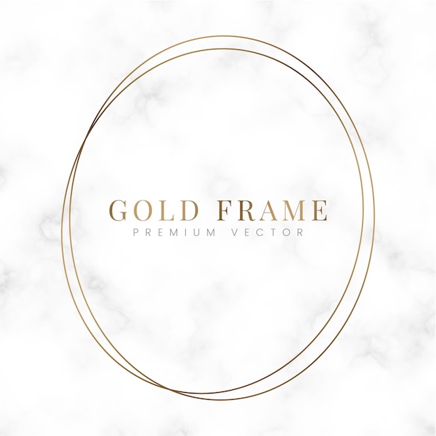 Free vector golden round frame template vector