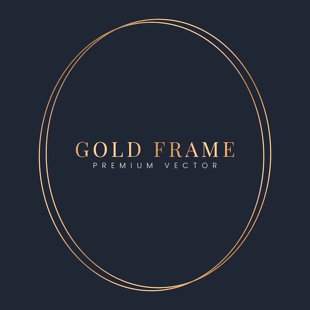 Free vector golden round frame template vector