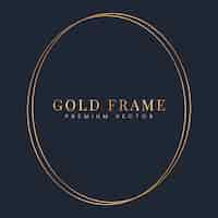 Free vector golden round frame template vector