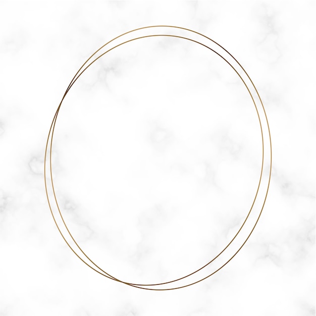 Golden round frame template