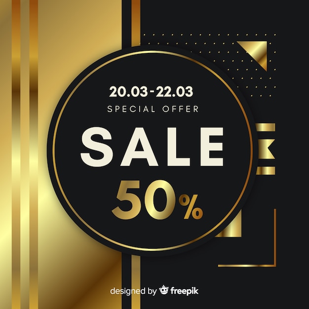 Golden sale background